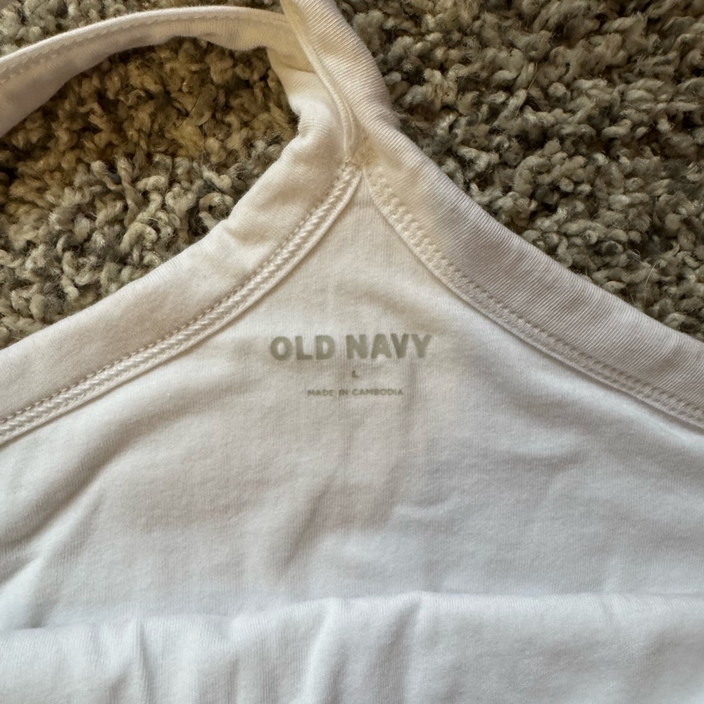 White Ribbed Halter Top - Picture 2 of 2